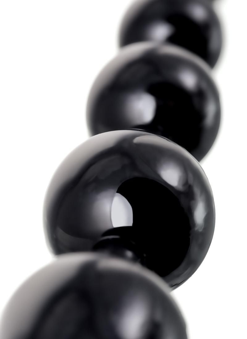 Elastic anal chain with 6 balls with different diameters in ... A-Toys - Anal Beads S-Size - Black photo-5