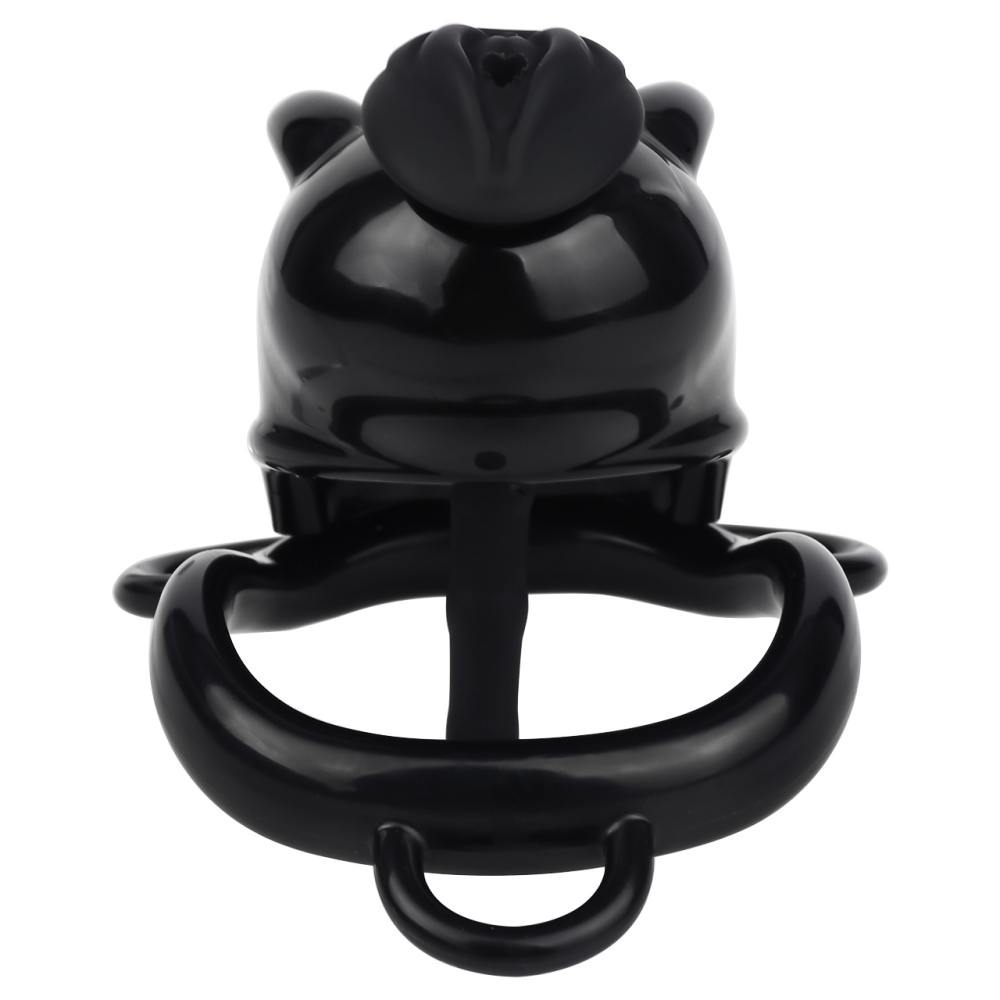 Material: Resin
Cage high: 26mm
Cage length: 56mm &nb... FAAK - Resin Pig Chastity Cage w Catheter - Black photo-5