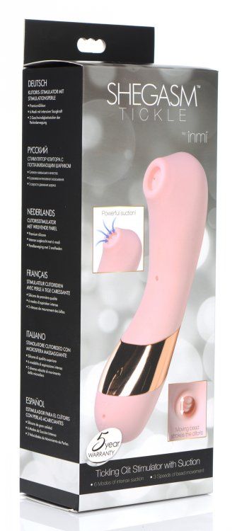 Suction and stroking combine to create a unique clitoral sti... Inmi - Shegasm Tickling Clit Stimulator - Pink photo-5