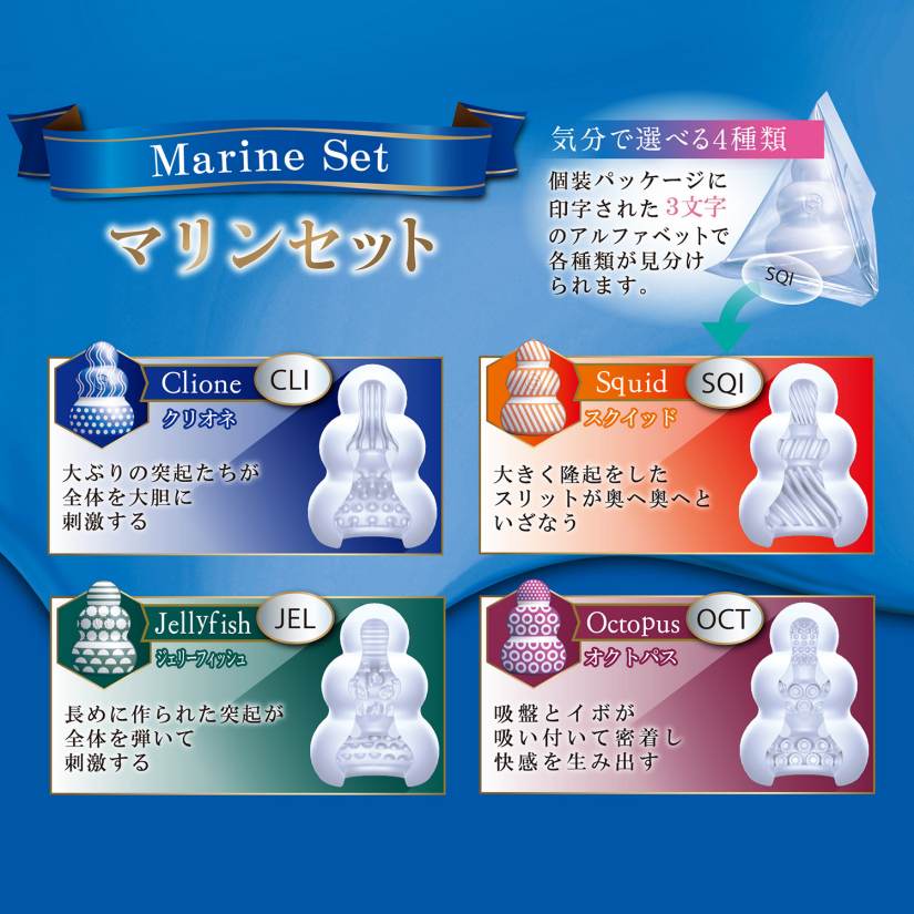 Men's Max - Pucchi Marine Mini Masturbators Set  照片-2