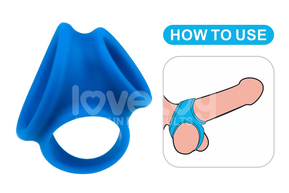 Unlock enhanced endurance and a more impressive profile with... Lovetoy - Pinnacle Pro Trio Grip Enhancer - Blue photo-9