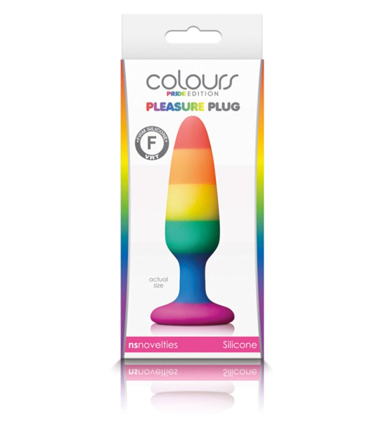 Pride Edition Plugs - Rainbow Colours plugs made of satin sm... NS Novelties - Pleasure Small Plug - Rainbow photo-2