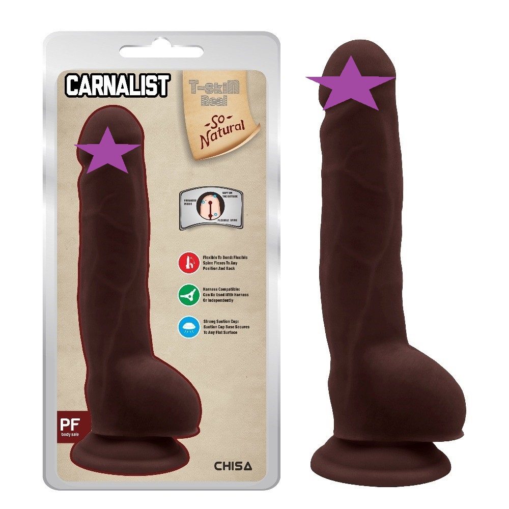 Anti-bacterial, Better-thanreal, Flexible Spine, Dual Densit... Chisa - Carnalist Dildo - Brown photo-2