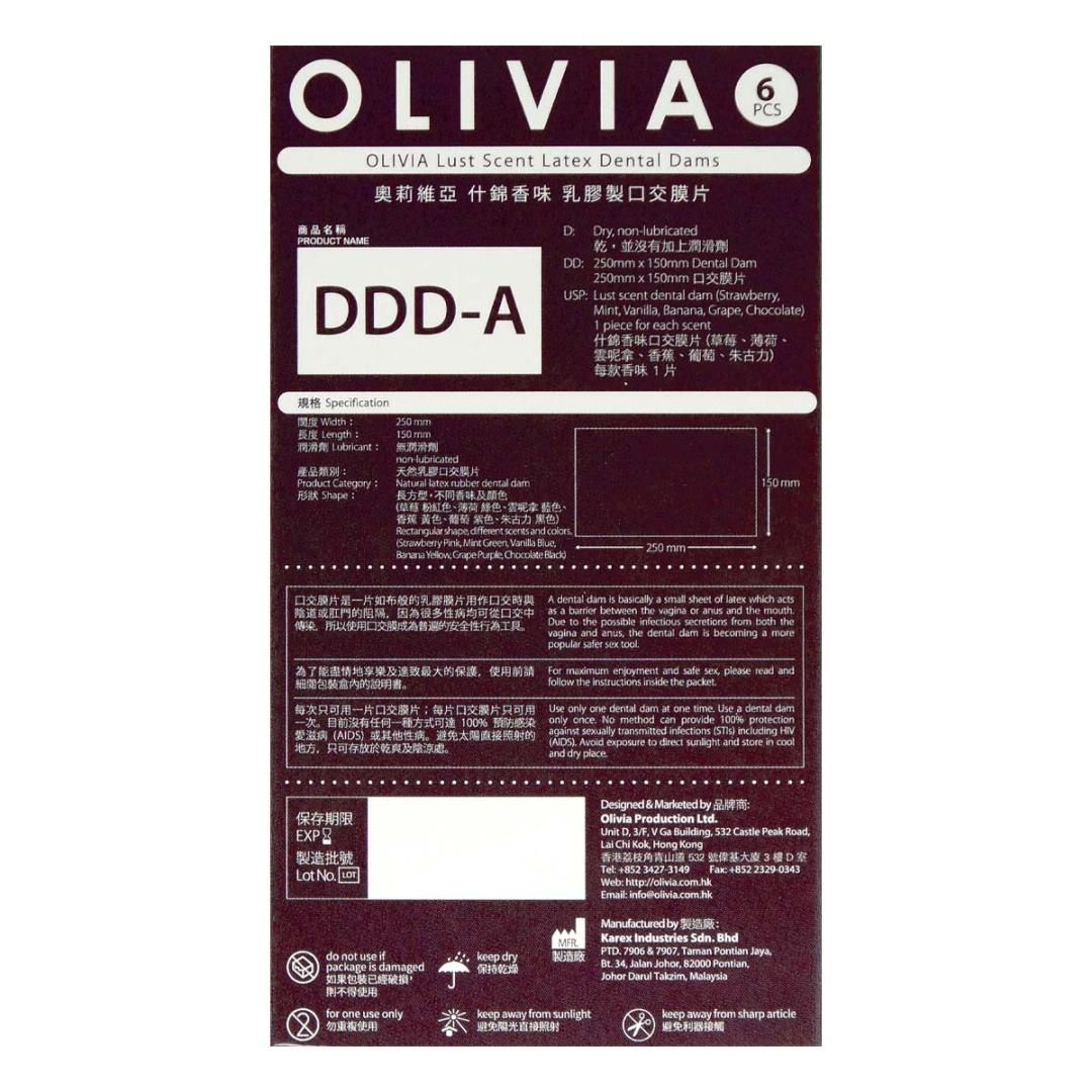 Olivia - Lust Scent Dental Dam 6's Pack