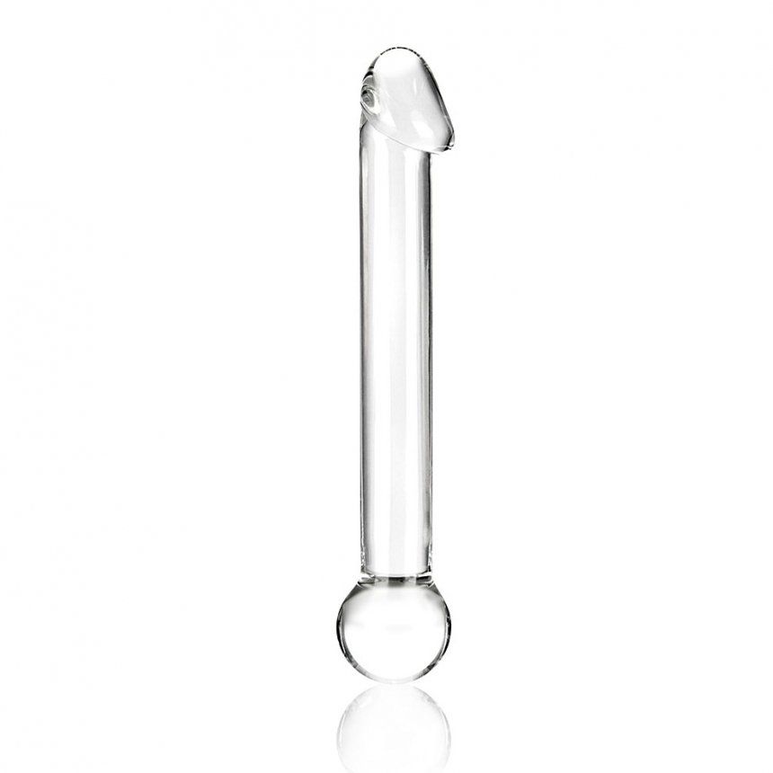 Experience the satisfaction of a realistic penis head combin... Glas - 7" Realistic Head Glass Dildo photo-2