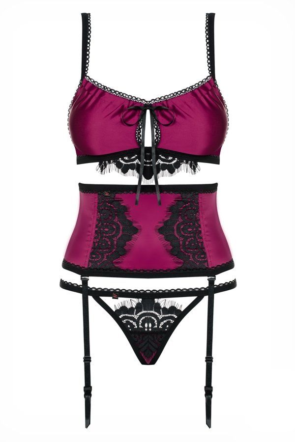 Obsessive - 861-SEG-5 3 pcs Set - Pink - L/XL photo