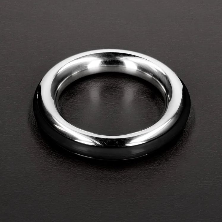 Made from stainless steel, this cockring is designed with co... Steel - Cazzo Tensions Metal Ring 50mm - Black photo-2