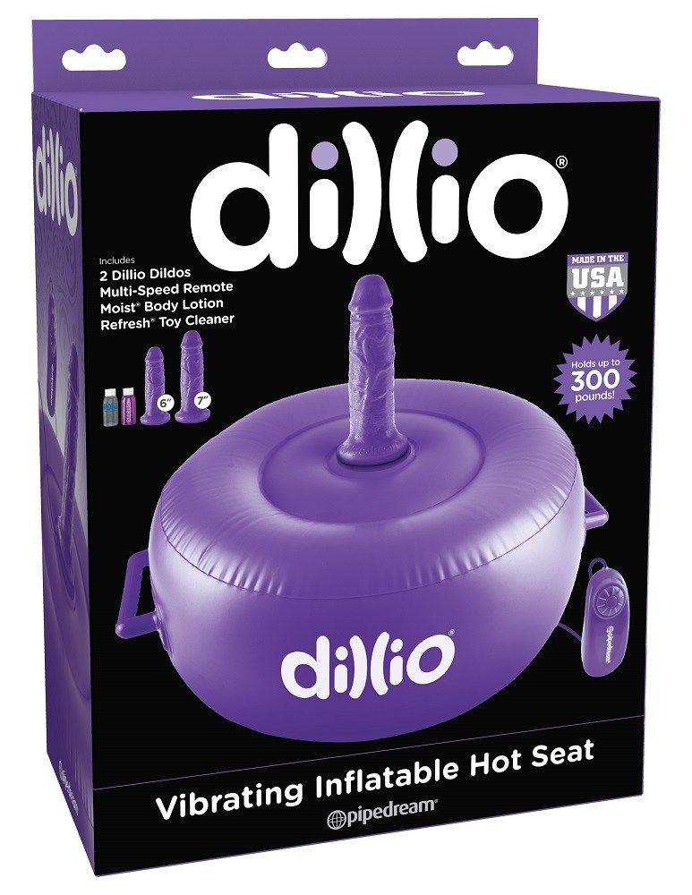 Take the ride of your life with the Dillio Vibrating Inflata... Pipedream - Vibrating Inflatable Hot Seat - Purple photo-4