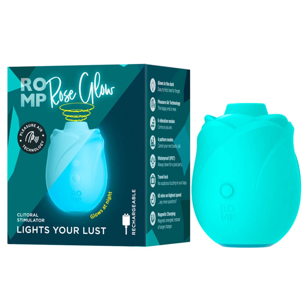 Romp - Rose Glow Pleasure Air Stimulator - Blue  photo-10