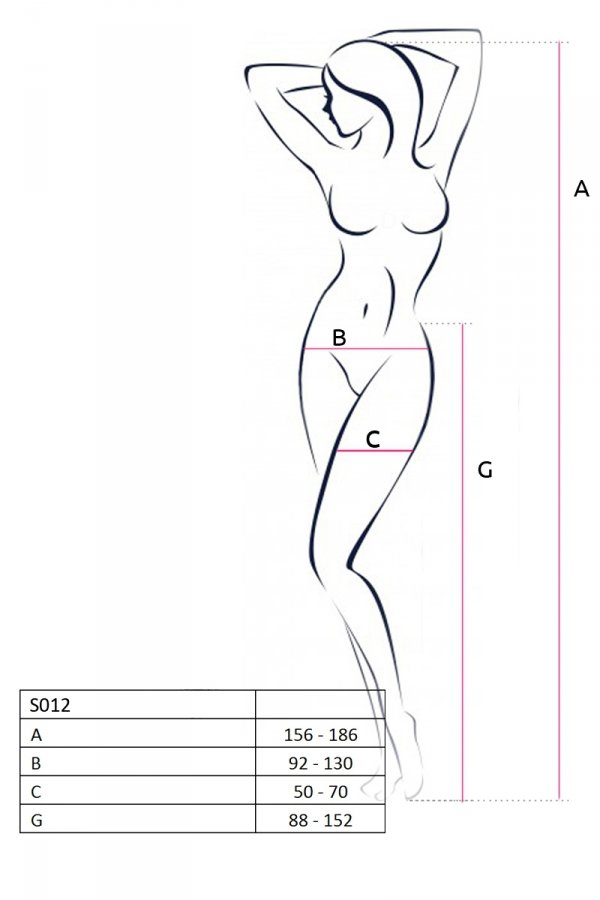 Sexy strip panty perfectly matching the figure and emphasizi... Passion - Stockings S012 - White photo-3