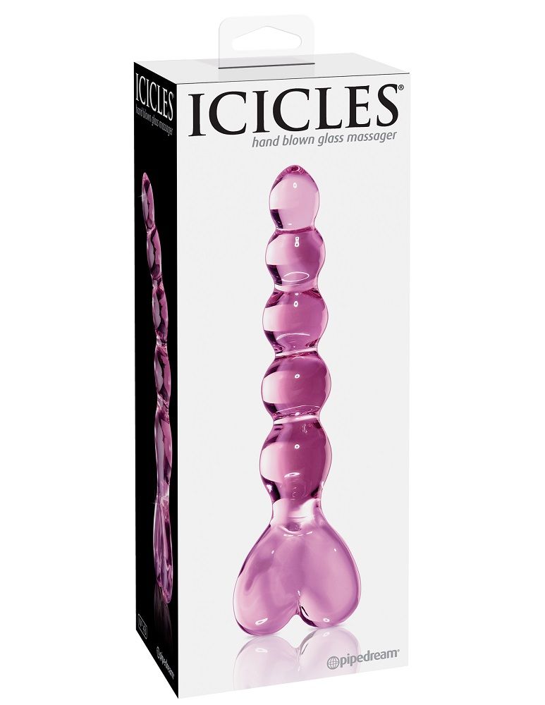 Icicles - 玻璃心形拉珠款後庭按摩器43號 - 紫色 Icicles - 玻璃心形拉珠款後庭按摩器43號 - 紫色 照片-5