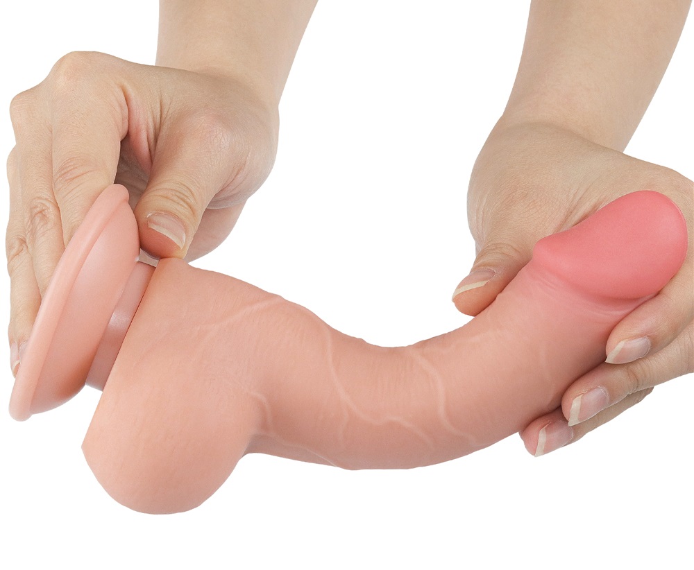 Lovetoy - 7.5" 帶包皮仿真陽具 13.2cm - 肉色 照片-4