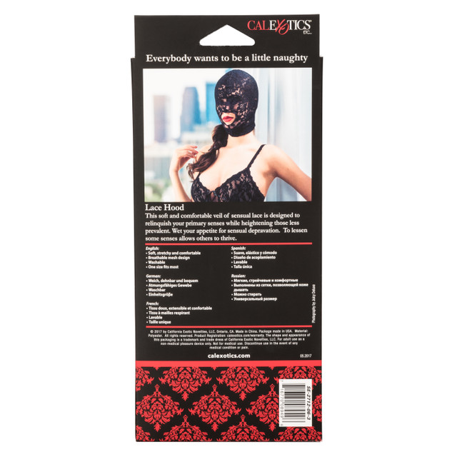 CalExotics Scandal Lace Hood is ideal couples sex toy for th... CEN - Scandal Lace Hood - Black photo-5