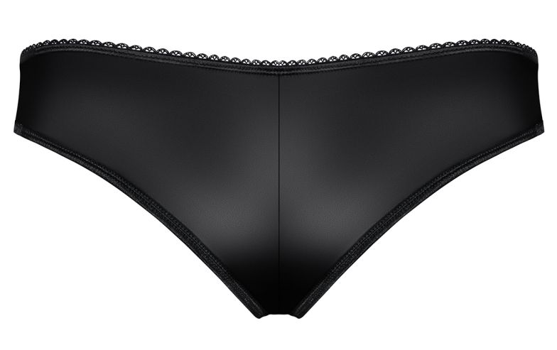 Unique details on the front and subtle gloss on your derrier... Obsessive - 868-PAN-1 Panties - Black - S/M photo-8