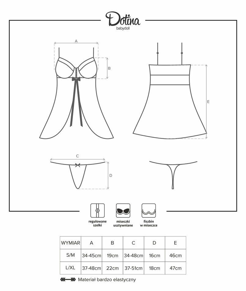 A woman like you deserves something really special. And it’s... Obsessive - Dotina Bodydoll & Thong - L/XL photo-7