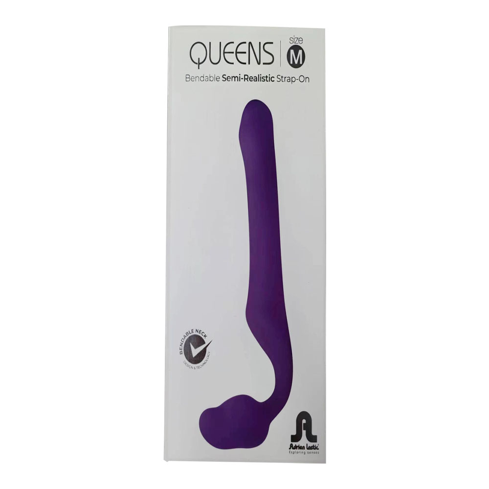 New strap-on dildo without straps, silicone supersoft, flexi... Adrien Lastic - Queen Strapless Strap-On M - Purple photo-5