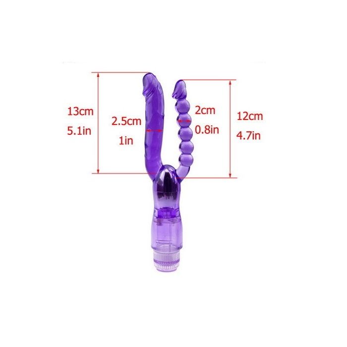 Are you looking for some special 02 Vibrators?This dual pene... Aphrodisia - Double Pleasure Dual Penetrator Vibrator - Purple photo-13