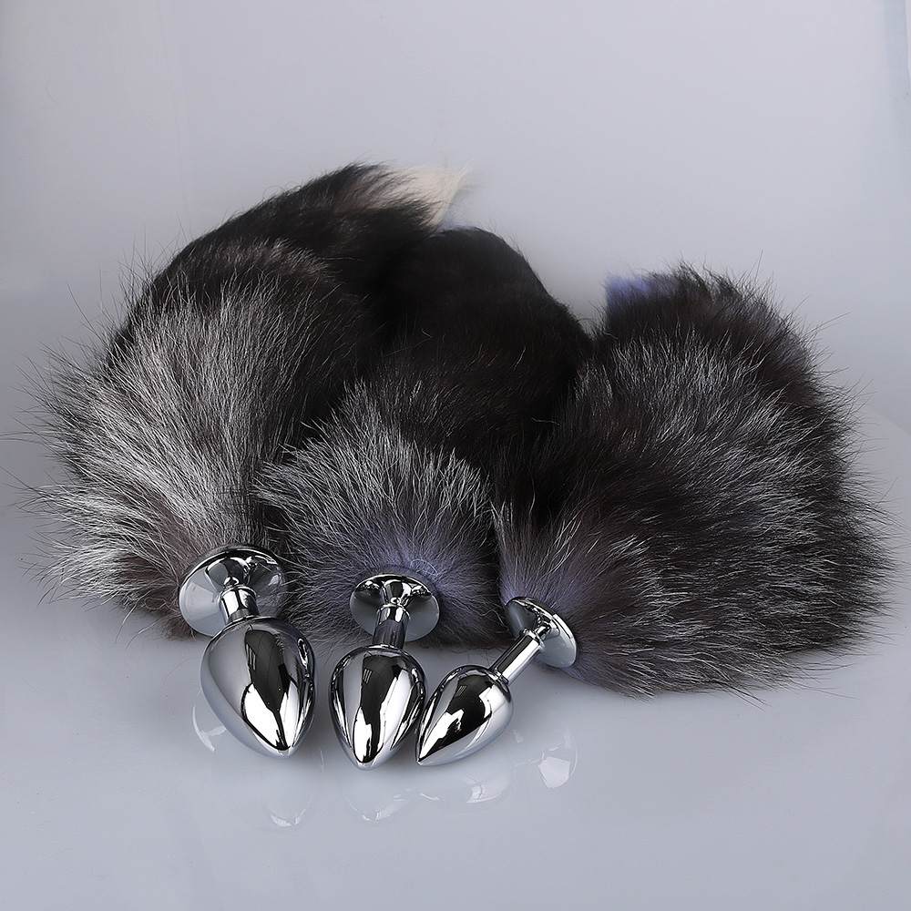 MT - Anal Plug S-size with Black fur tail MT - Anal Plug S-size with Black fur tail photo-5