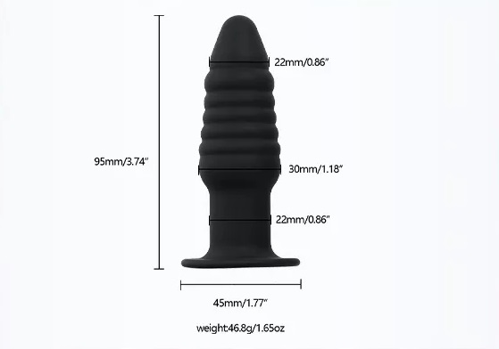 MT - Threaded Anal Plug L - Black photo-8
