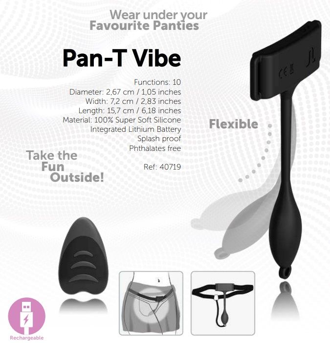 Pan-T Vibe is a new way to conceive panty vibes, a concept t... Adrien Lastic - Pan-t Vibe - Black photo-4