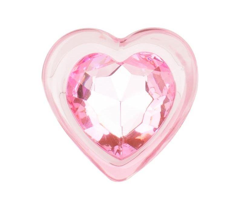 Add a touch of elegance to your anal adventures with this gl... Easytoys - Heart Glass Plug - Pink photo-4