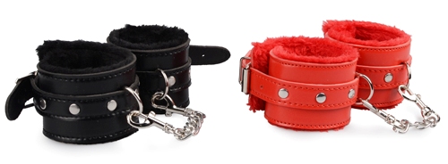 Toynary - SM01 Adjustable Leather Handcuffs - Red  photo