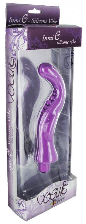This uniquely shaped vibe is sure to keep you spellbound. Th... Vogue - Inmi G Silicone Vibe - Purple photo-3