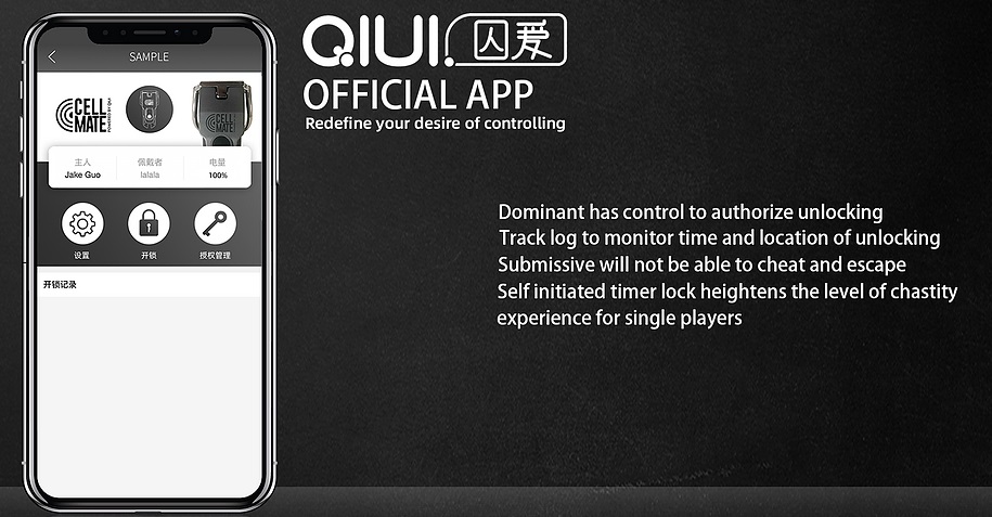 Cellmate is the world's first app controlled chastity de... QIUI - CellMate APP Controlled Chastity Device Long - Black photo-8