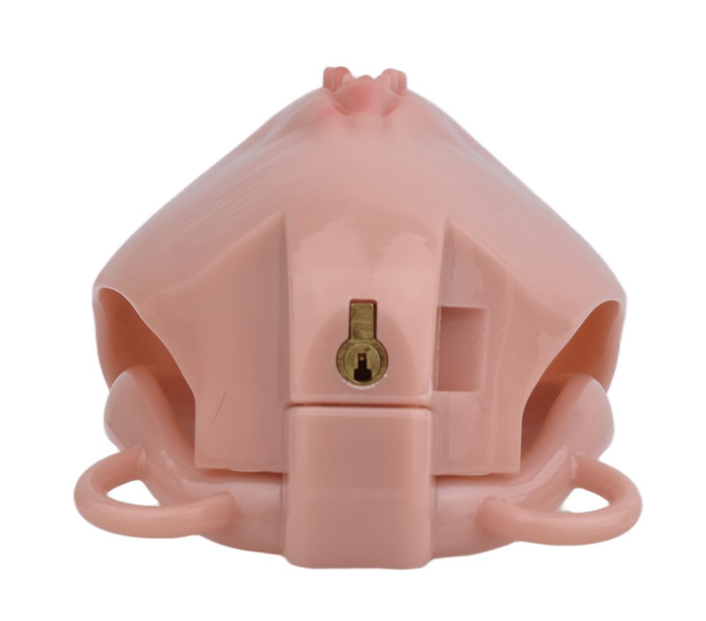 Material: Resin
Cage length: 115mm &n... FAAK - Clitoris Chastity Cage w Belt & Plug - Skin photo-10