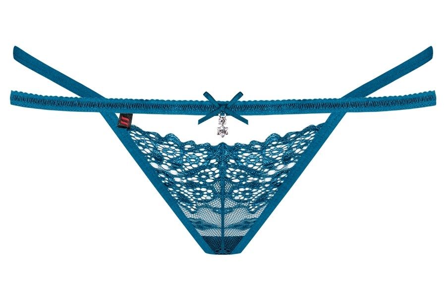 Obsessive - 838-THO-6 Thong - Turquoise - S/M photo-7