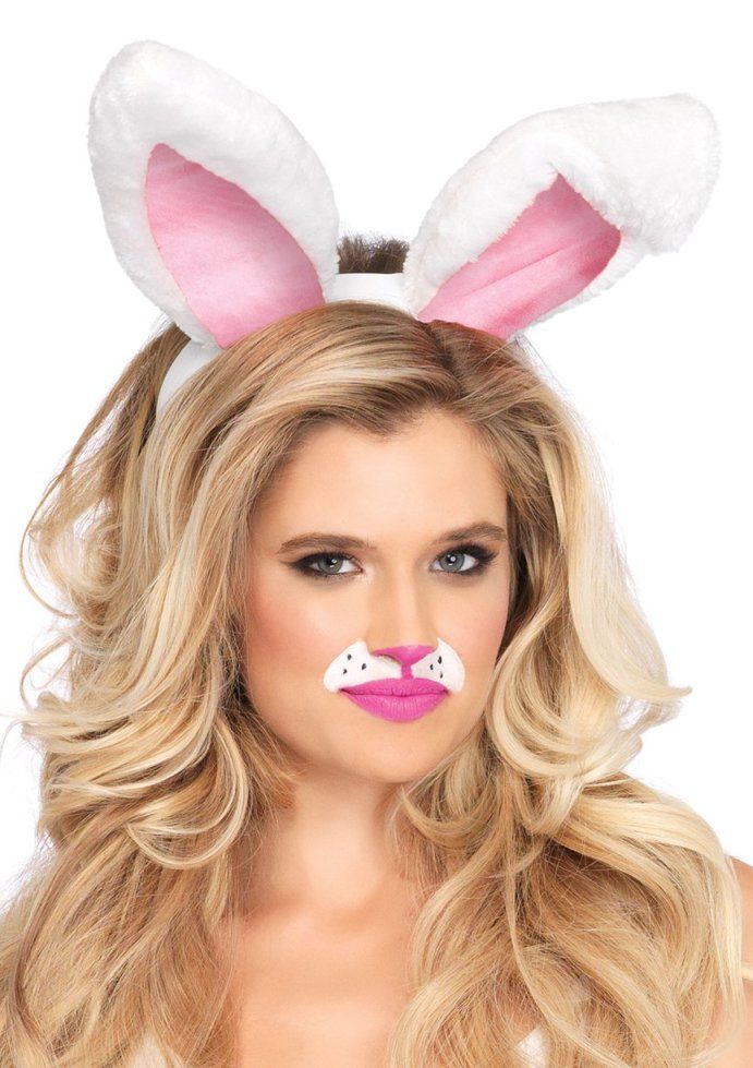 Leg Avenue - Plush Bunny Ears - White photo