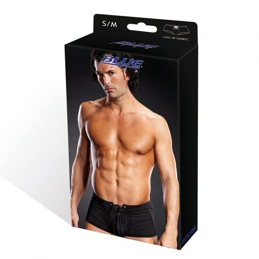 Classic trunk with reinforced grommets and lace-up front. Si... Blueline - Performance Microfiber Lace-up Trunk - S/M photo-3