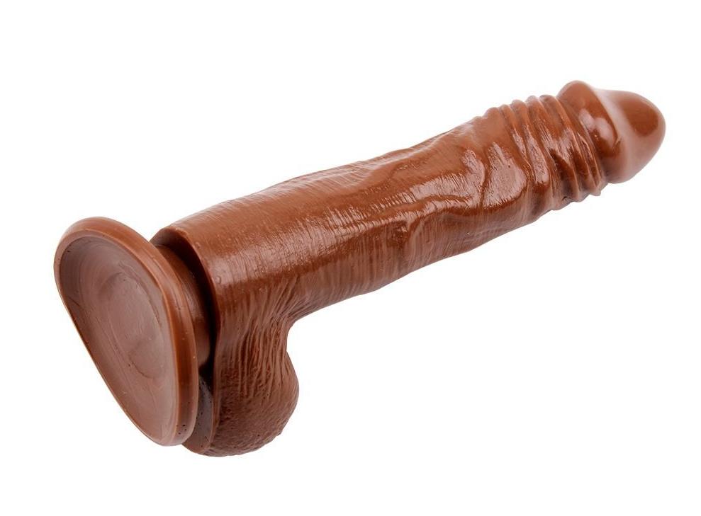 Material:PVC+ABS
Product Size:22cm . Φ3.9cm
Product Weig... Chisa - JAMES DEEN 8.5″ Vibrating And Rotating Dildo - Brown photo-3