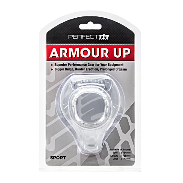 Armour Up is a slimmer and thinner version of the best-selli... Perfect Fit - Armour Up Sport Cock Ring - Clear photo-2