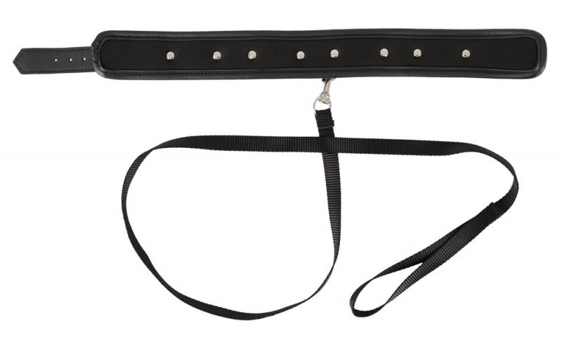 Vegan Fetish - Collar w Leash - Black photo-4