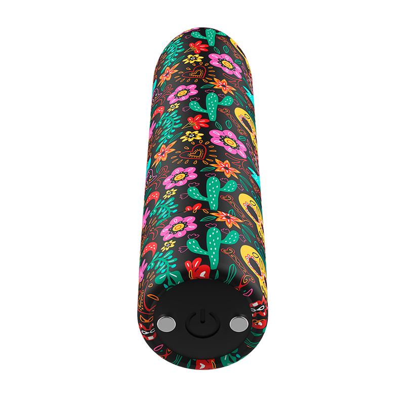 Discover the new collection of rechargeable vibrating bullet... Custom Bullets - Floral Magnetic Bullet - Multicolor photo-3