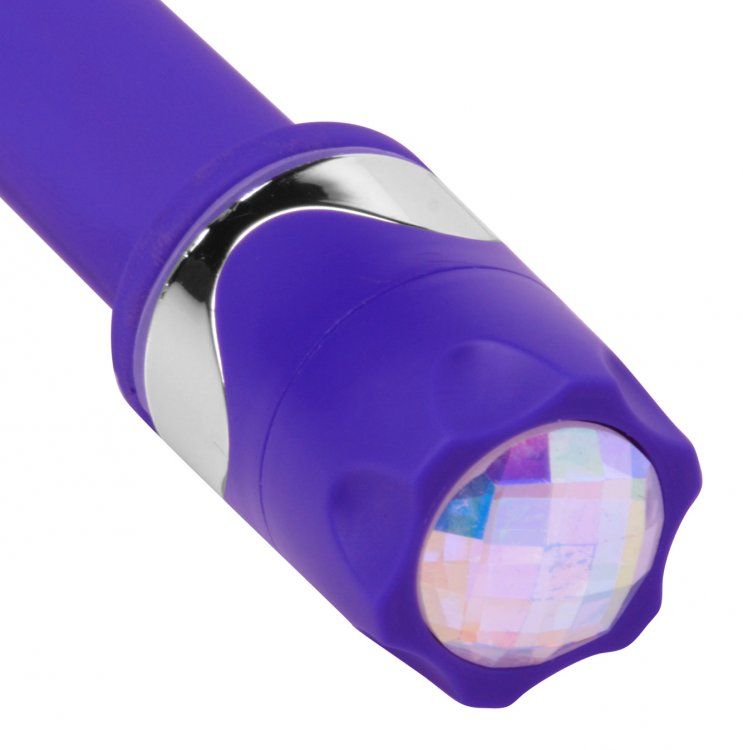 This gem of a vibe has everything you need to reach new heig... Vogue - Sequin Series G-Spot Vibration Wand - Purple photo-2