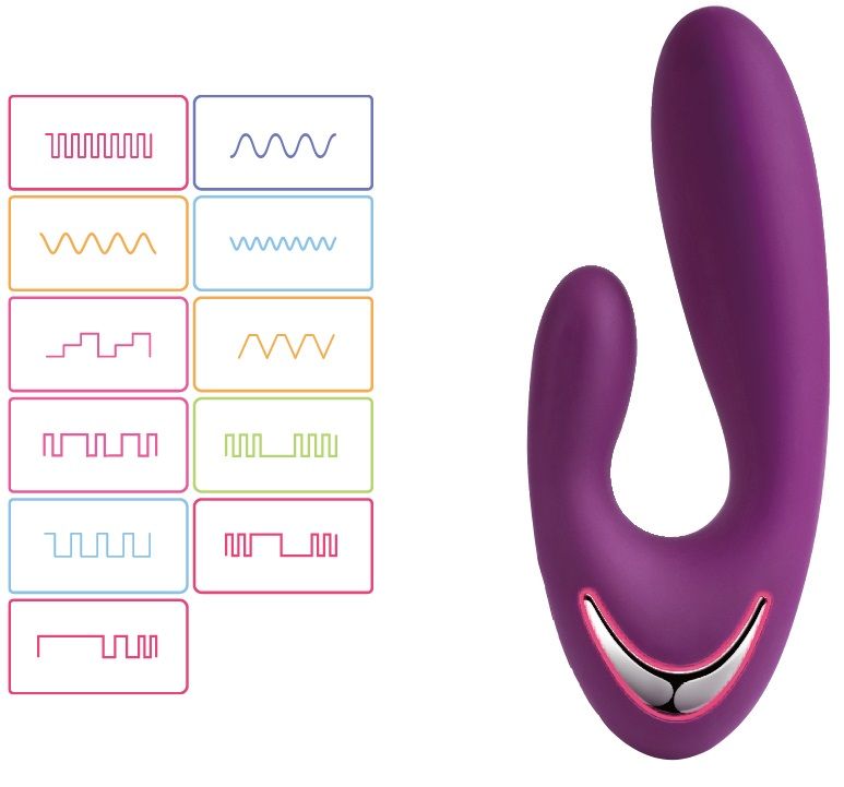 Vesper designed with a flexible V shape and has 2 different ... SVAKOM - Vesper Vibrator - Violet photo-4