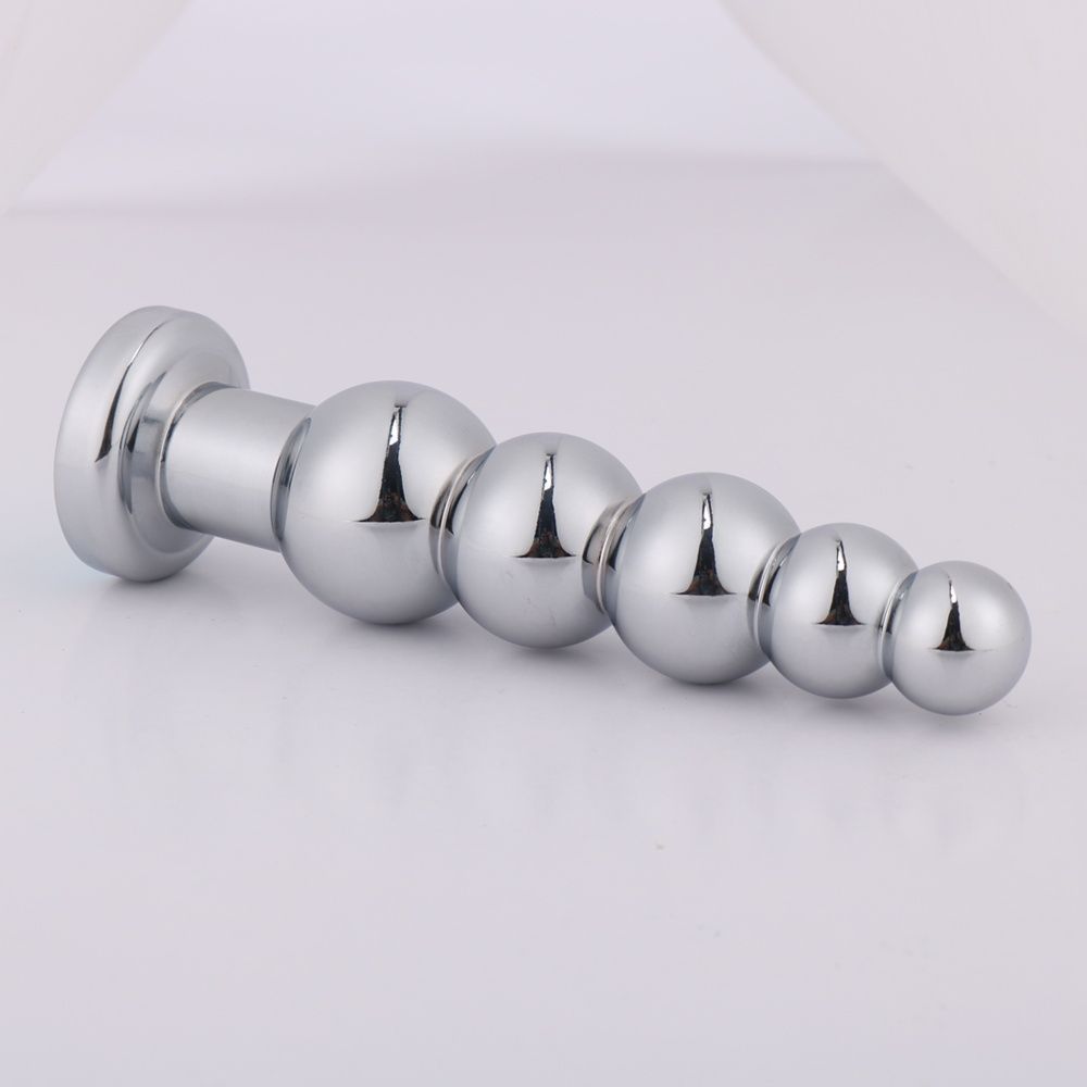 MT - Anal Plug 137x34mm - Silver/Blue photo-2