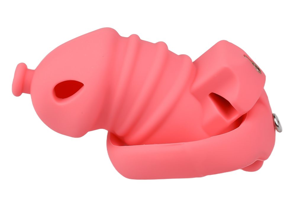 Cage high: 107mm &n... FAAK - Long Resin Chastity Cage - Red photo-5