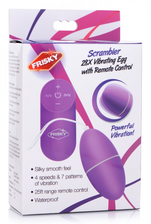 A versatile and powerful vibrating egg suitable for all! The... Frisky - 28X Scrambler Vibrating Egg - Purple photo-4