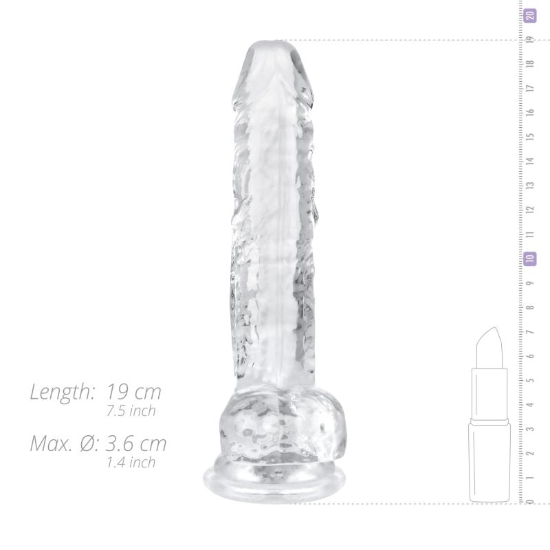 Easytoys - Jelly Realistic Dildo w Balls 17cm - Clear photo-8