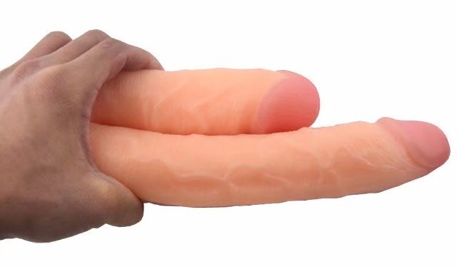 Dual head double dildo super long big massage tool, environm... FAAK - Double Dildo - Skin photo-6