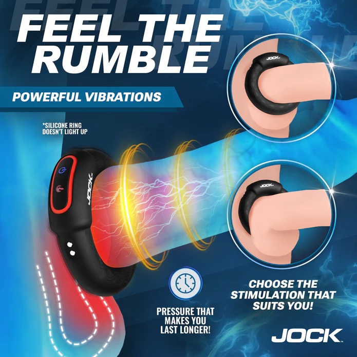 Jock - Rumbler M Vibro Warming C-Ring - Black photo-3
