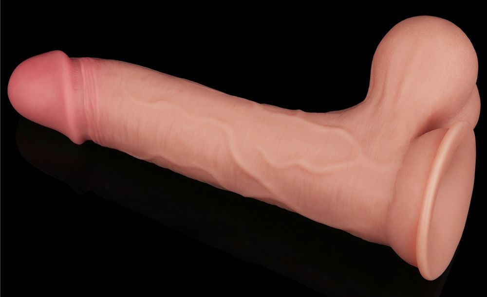 Made with realistic dual-layer sliding-skin material for Iif... Lovetoy - 8.5" Sliding Skin Dual Layer Dildo - Flesh photo-17