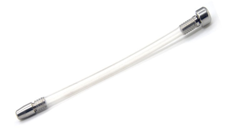 Total high: 75mm &n... FAAK - Chastity Cage 10 Long w Catheter 45mm - Silver photo-11