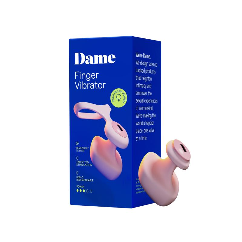 An intuitive finger vibe designed to add excitement to your ... Dame - Fin 2.0 Finger Vibrator - Quartz photo-4