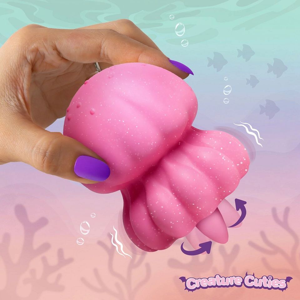 Creature Cuties - Glow Jelly Licking Vibro Stimulator - Pink photo-5