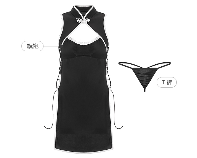 Traditional Chinese dress with tempting details
Set include... SB - Sexy Chinese Dress - Black photo-10