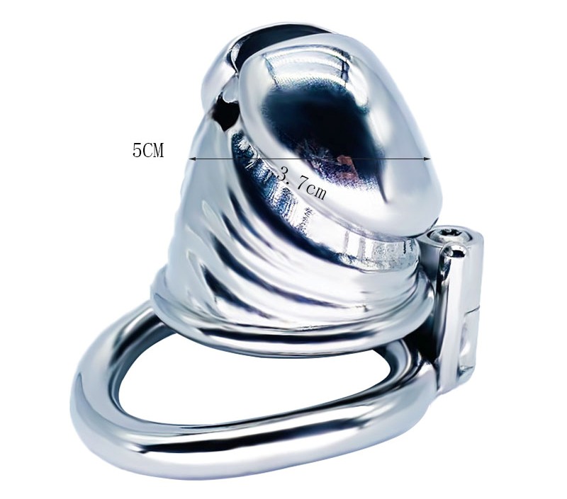 Cage high: 50mm &nb... FAAK - Chastity Cage 106 45mm - Silver photo-5